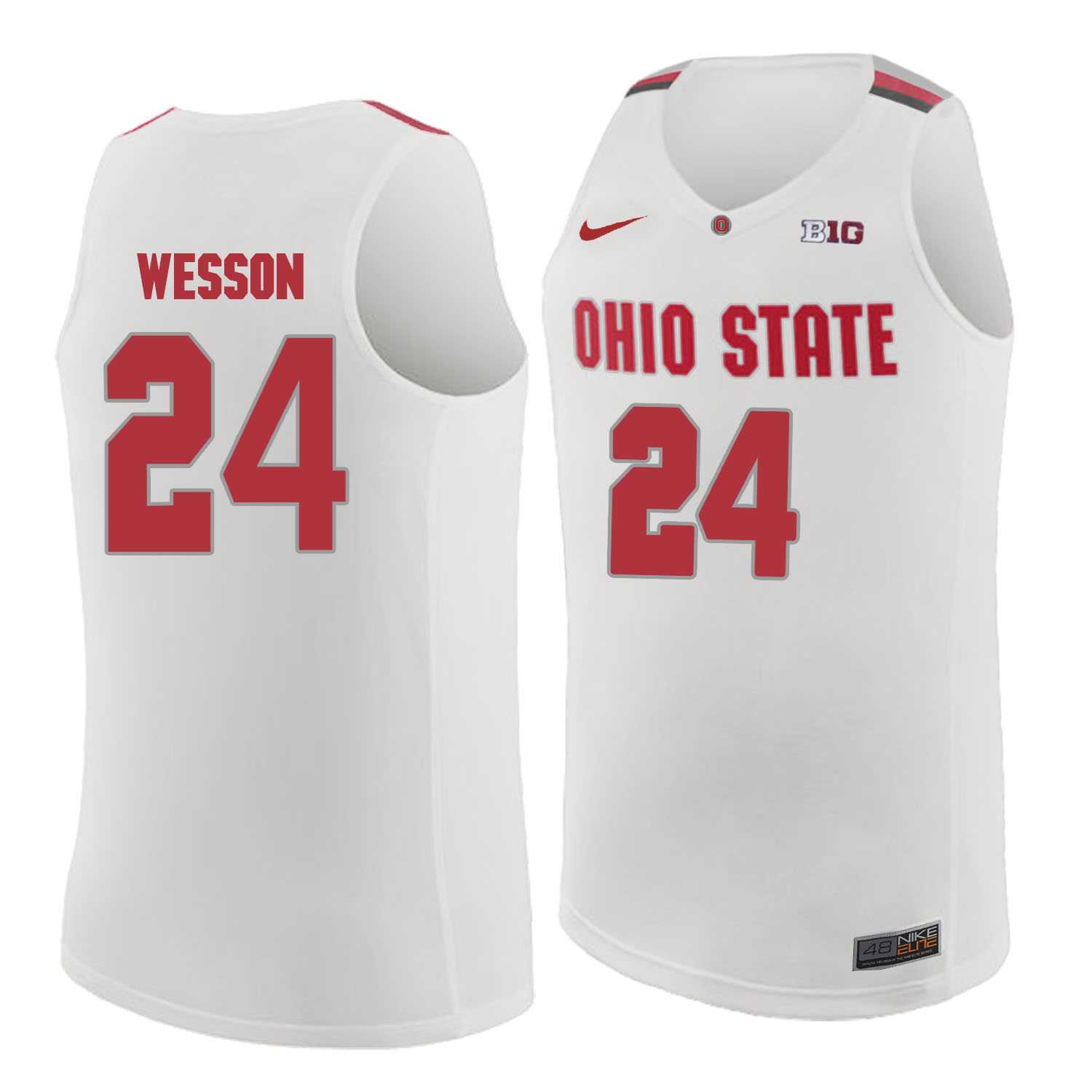 Ohio State Buckeyes #24 Andre Wesson White College Basketball Jersey Dzhi,We sell and wholesale Ohio State Buckeyes #24 Andre Wesson White College Basketball Jersey Dzhi on line form chian!